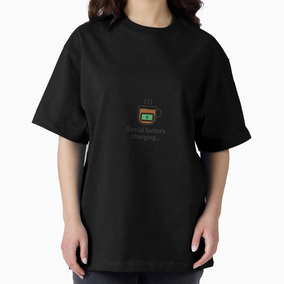 Coffee Shirt – Social Battery Charging by HBRTKLY