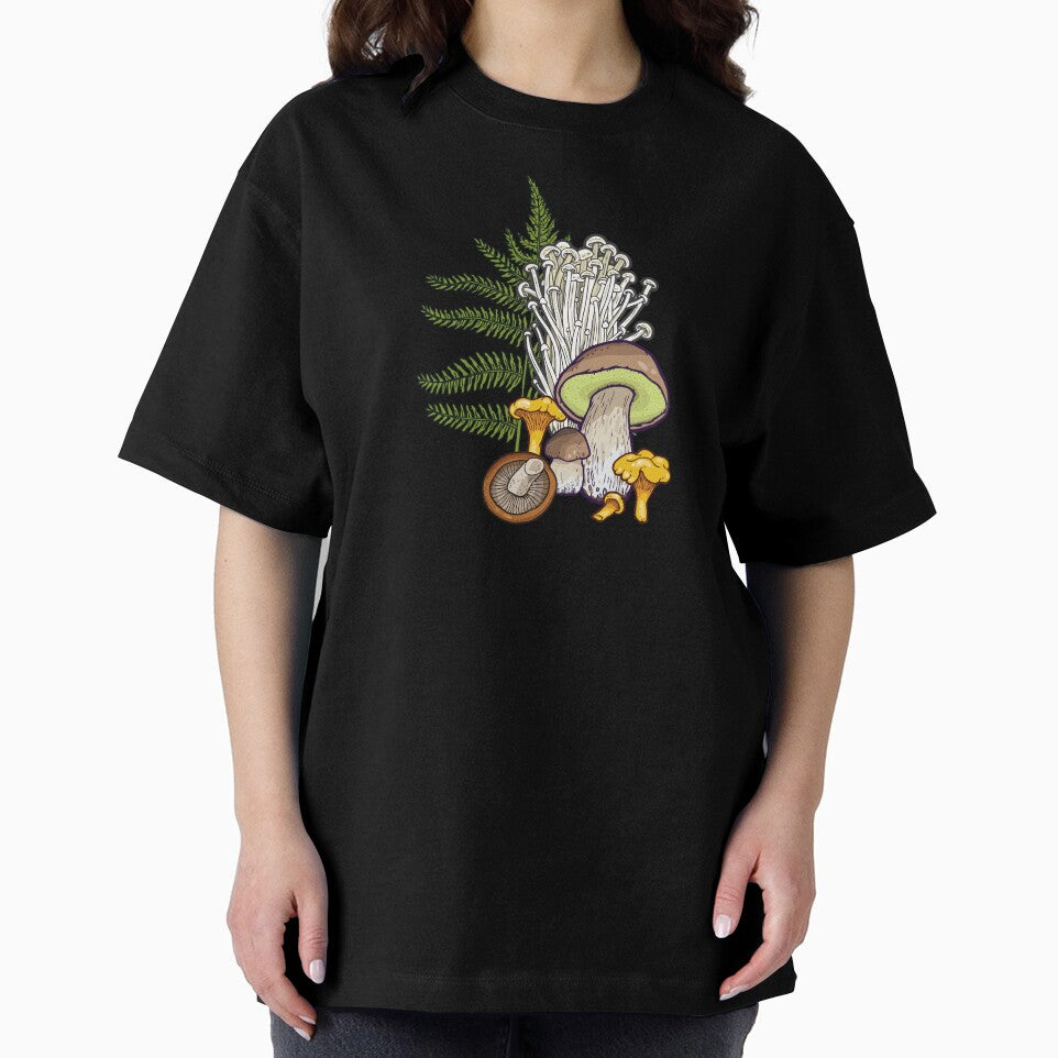 Mushroom Forest | Dark Woodland Cottagecore Pattern Art by smalldrawing