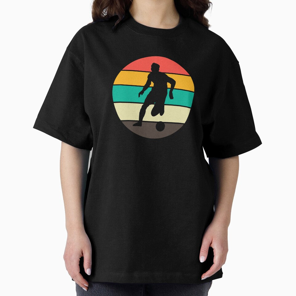 Soccer Player Silhouet Whitin Vintage Sunset by Web CreationsNL