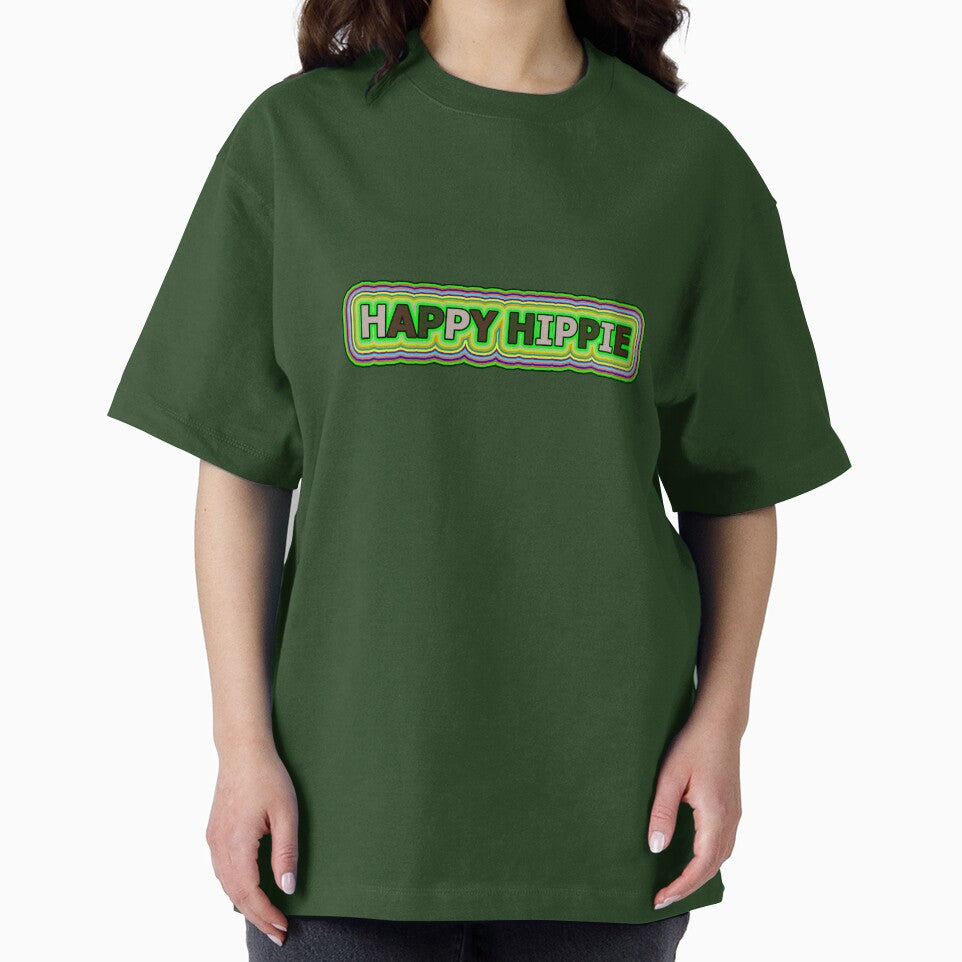 Happy Hippie Words Hippie Vibes Retro Lines 3 of 4 by Beachy
