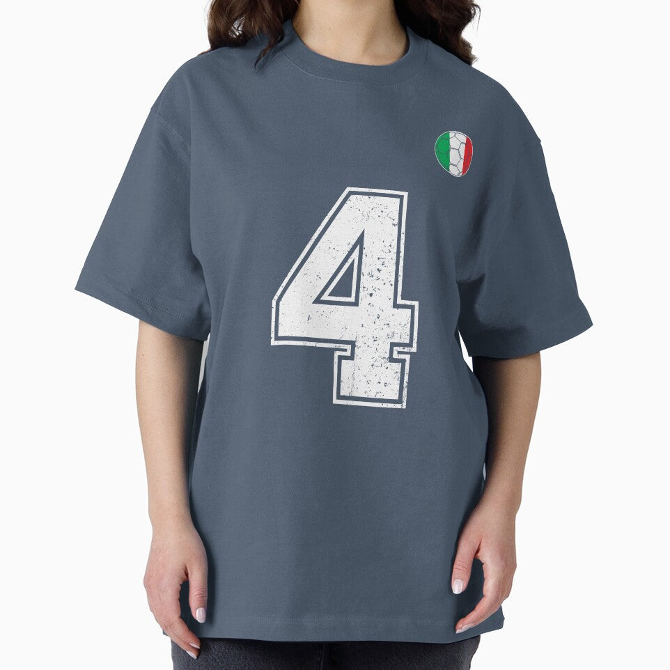 Italy Soccer Number 4 Vintage Sports Fan by RoyesButler