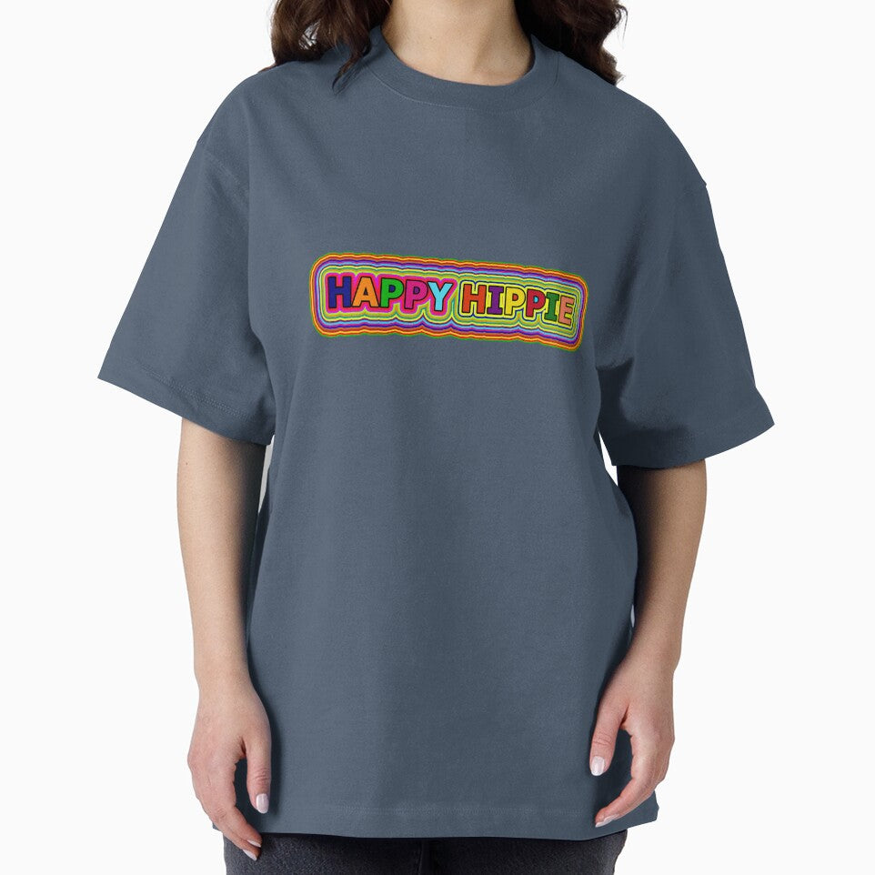Colorful Happy Hippie Words Free Spirit Colorful Retro Lines 1 of 4 by Beachy