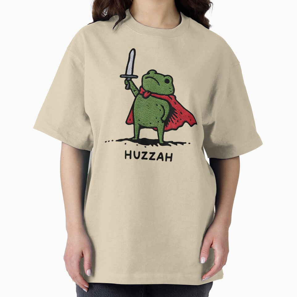 Huzzah Frog With Sword by Threadify LLC