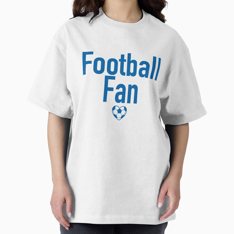 Football Fan Heart Typography Blue by Anne97s