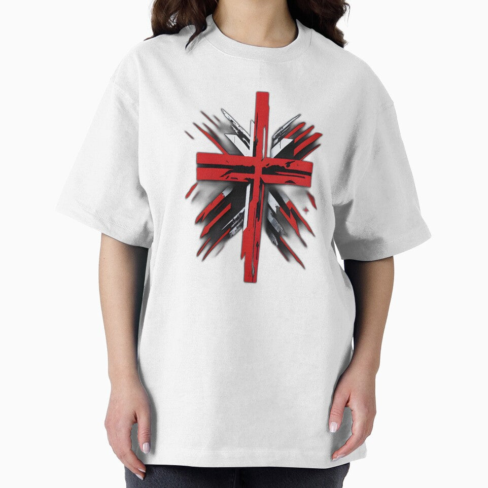 Abstract Minimalist Cool Symbol: Red Cross X by MoxieVibe