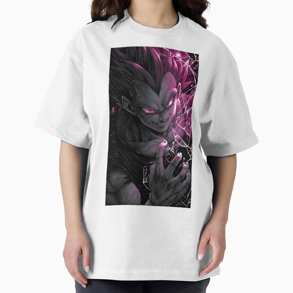 Shadow Saiyan Ascension – Dark Neon Warrior Anime Art by Dyan4