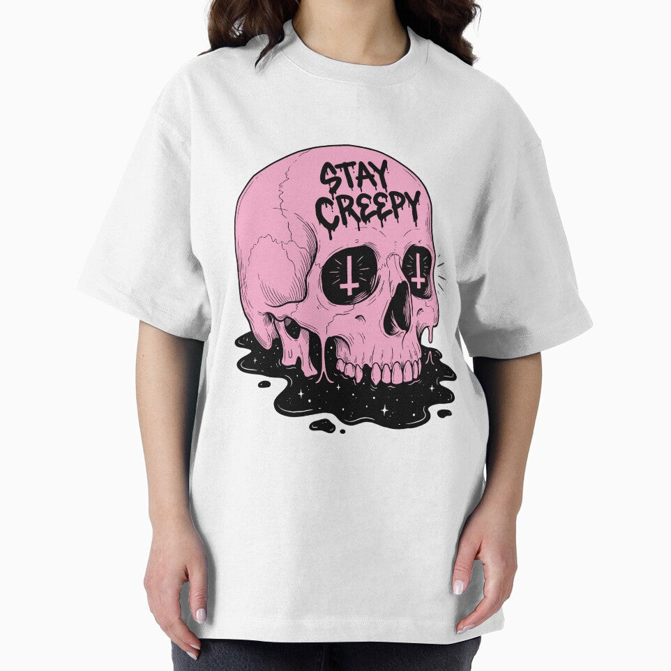 Pastel Pink Melting Skull Aesthetic - Pastel Goth by bapupa