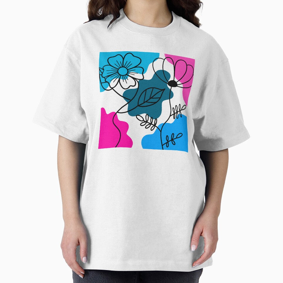 Blue And Pink Boho Floral Minimalism by Sartoris Art