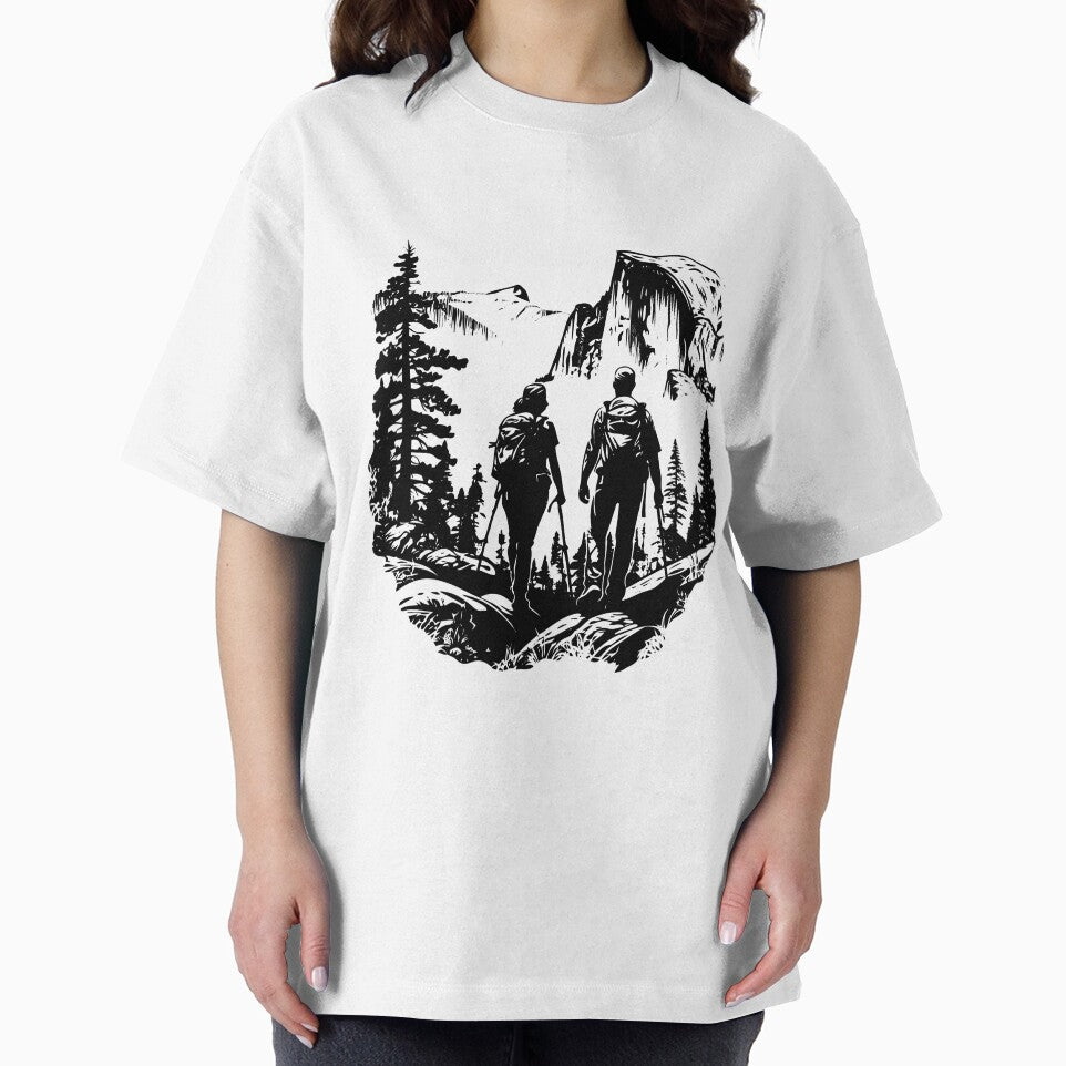 Yosemite Half Dome Couple Pair Trail Hike Rock Mountain by inkoutninja