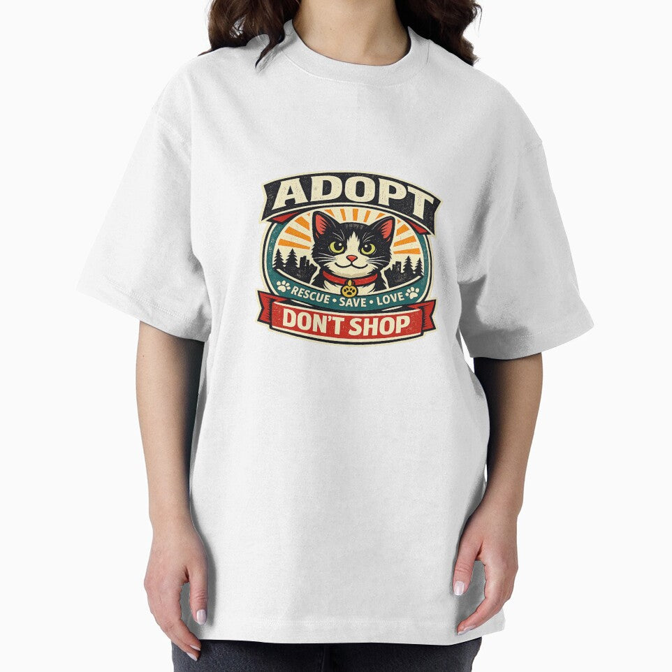 Adopt Don't Shop Cat – Vintage Animal Welfare Design by Hawx14