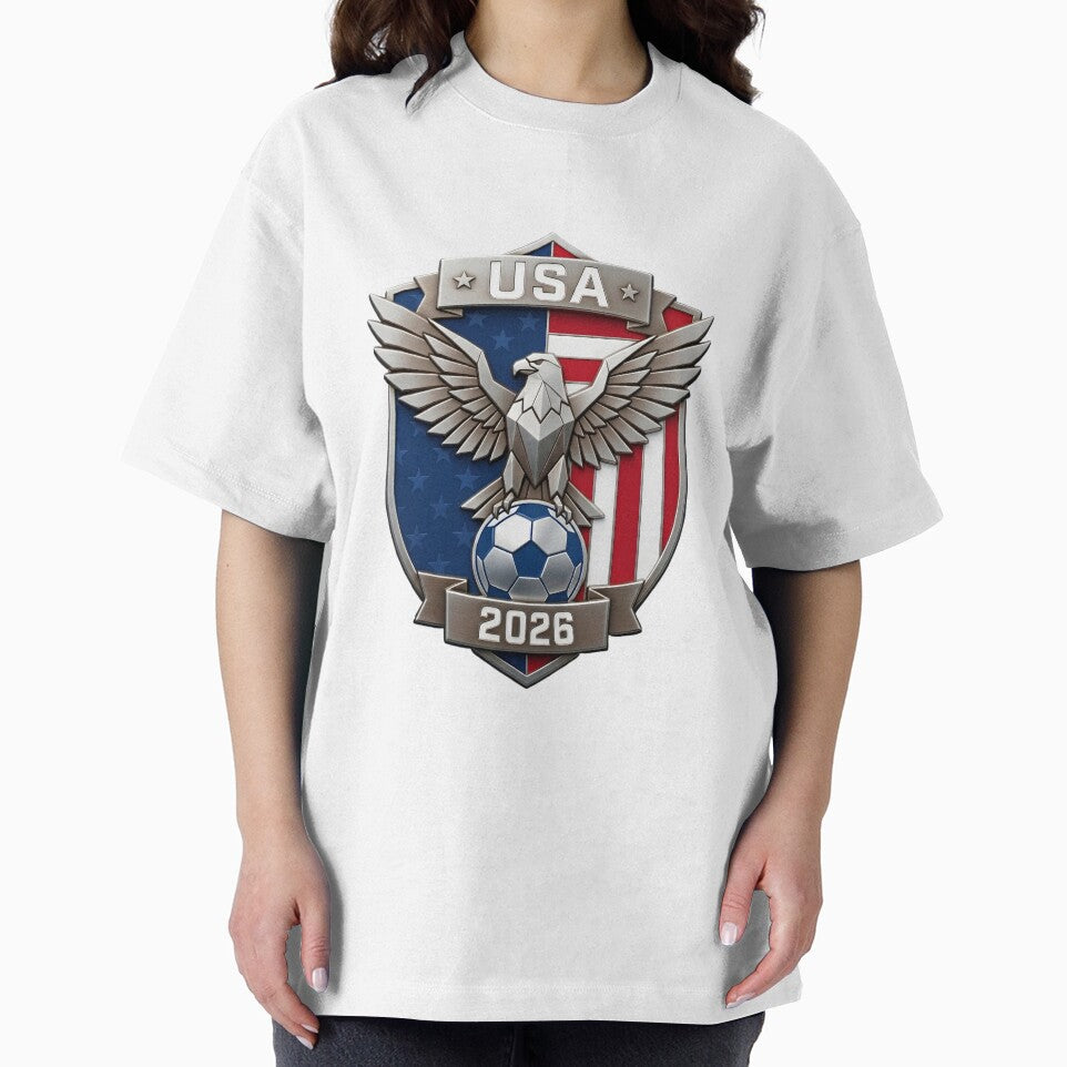 USA Soccer Eagle Crest 2026 World Cup Football Shield by laughingshirts