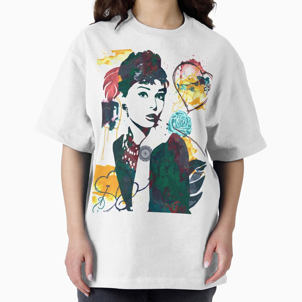 Audrey Hepburn nature colours by Nora Gad
