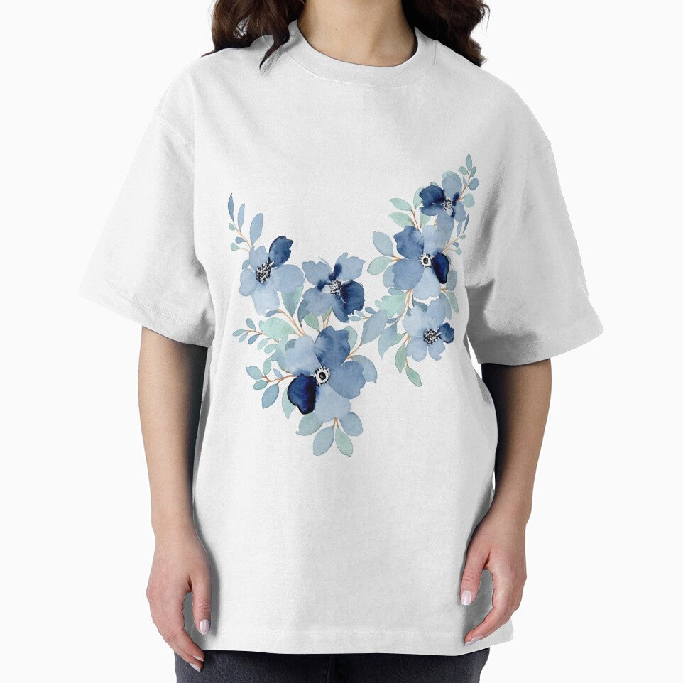 watercolour blue flowers by the snowghost