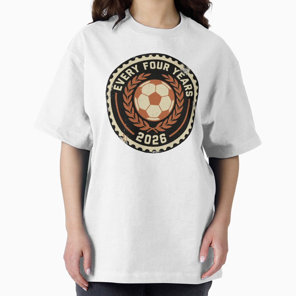Every Four Years 2026 Vintage Soccer Badge T-Shirt | Retro World Cup Football Gift by Lulustarfox