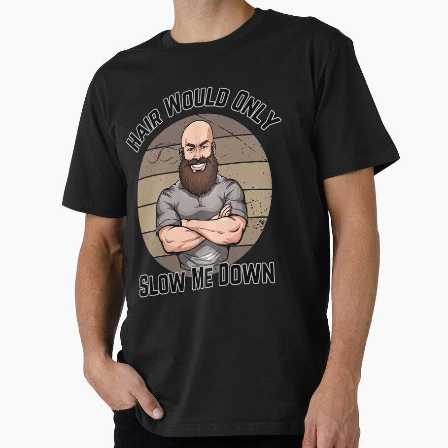 Hair Would Only Slow Me Down Dad Humor by tellia-kallisto