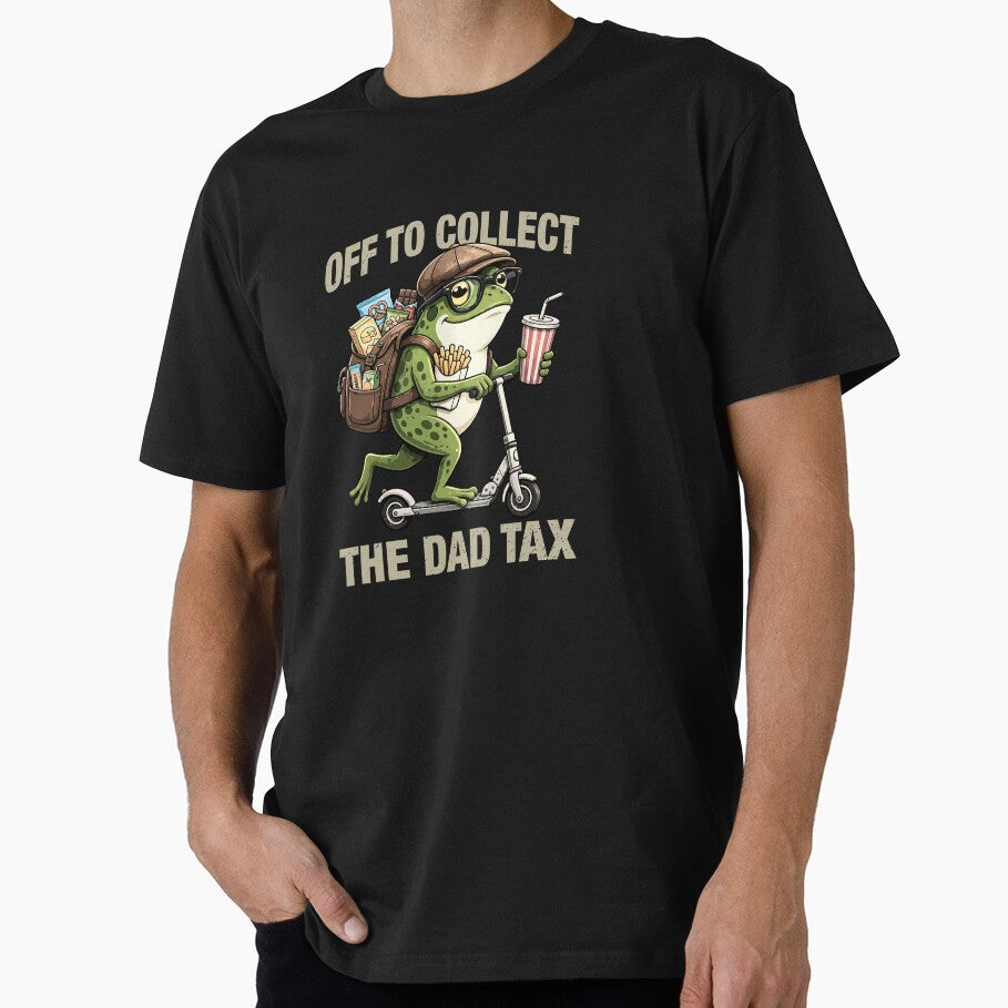 Funny Dad Tax Frog Tee Dad Joke Shirt Retro Frog Dad T Shirt Funny Father Gift Frog Lover Fathers Day Tee by LessIsLoud