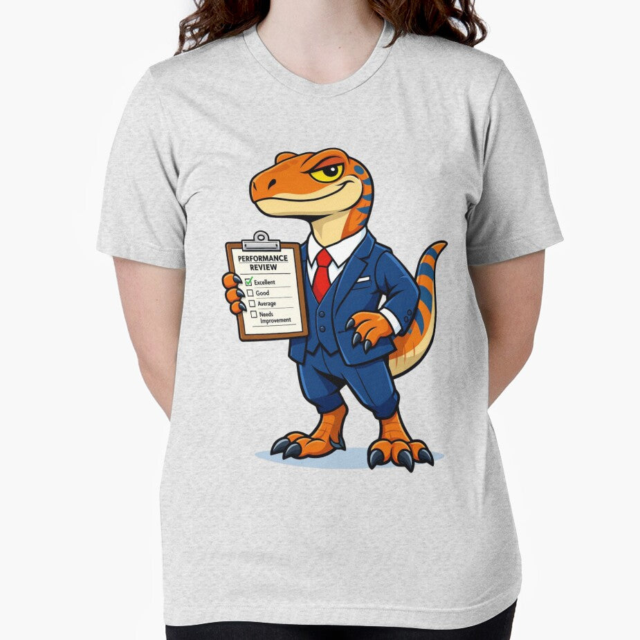Funny Dinosaur Performance Review Gift — Velociraptor Exceeds Expectations Coworke by Print Loft