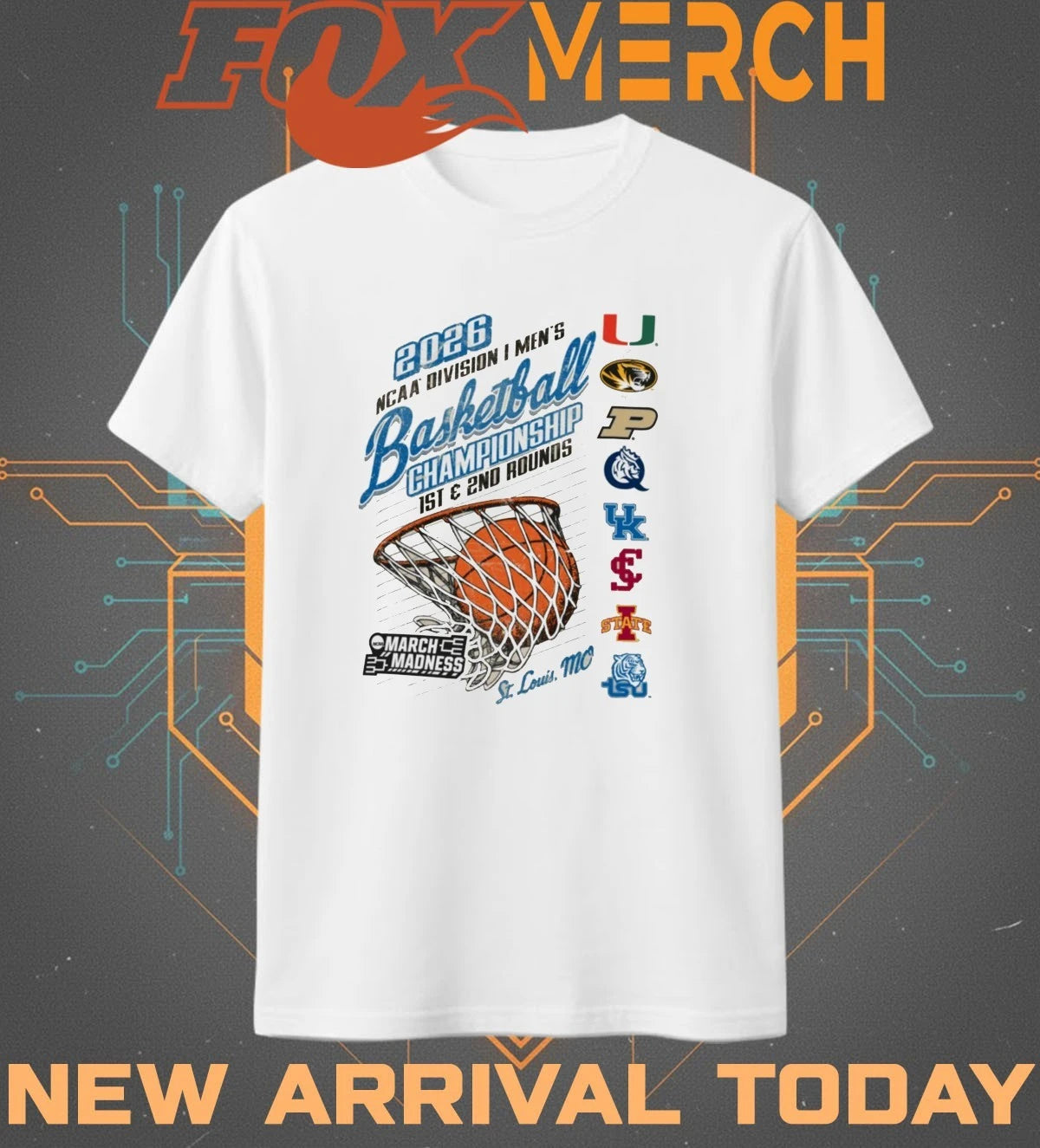 St. Louis, Mo 2026 NCAA Division I Men’s Basketball Championship 1st &amp; 2nd Rounds March Madness shirt