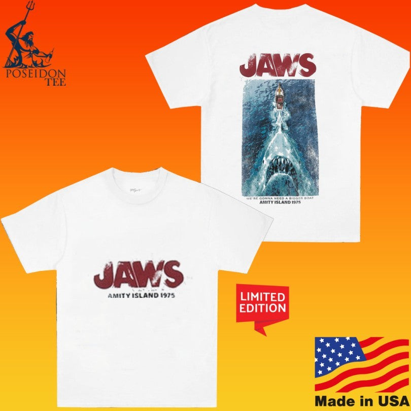 Surdimensionné Imprimé Jaws T-shirt
