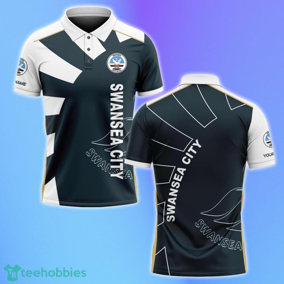 Swansea City Polo Shirt Custom Name Gifts For Loved Ones