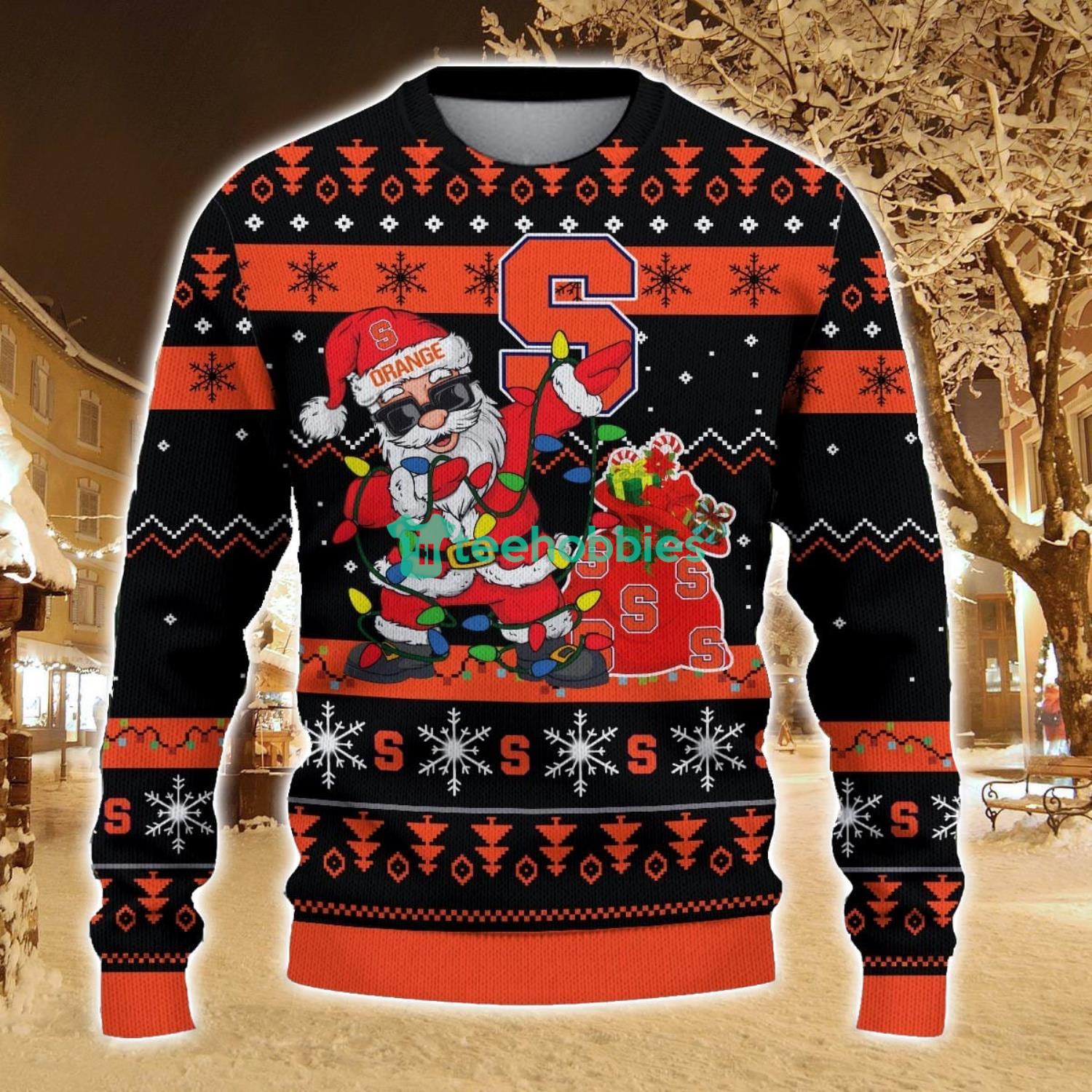 Syracuse Orange Santa Claus Ugly Christmas Sweater All Printed Sweater For Fans Gift Ideas