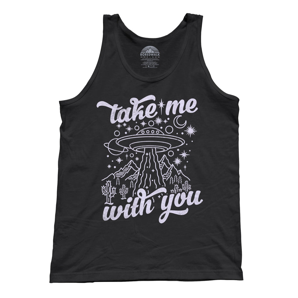 Unisex Take Me With You Alien UFO Shirt Tank Top