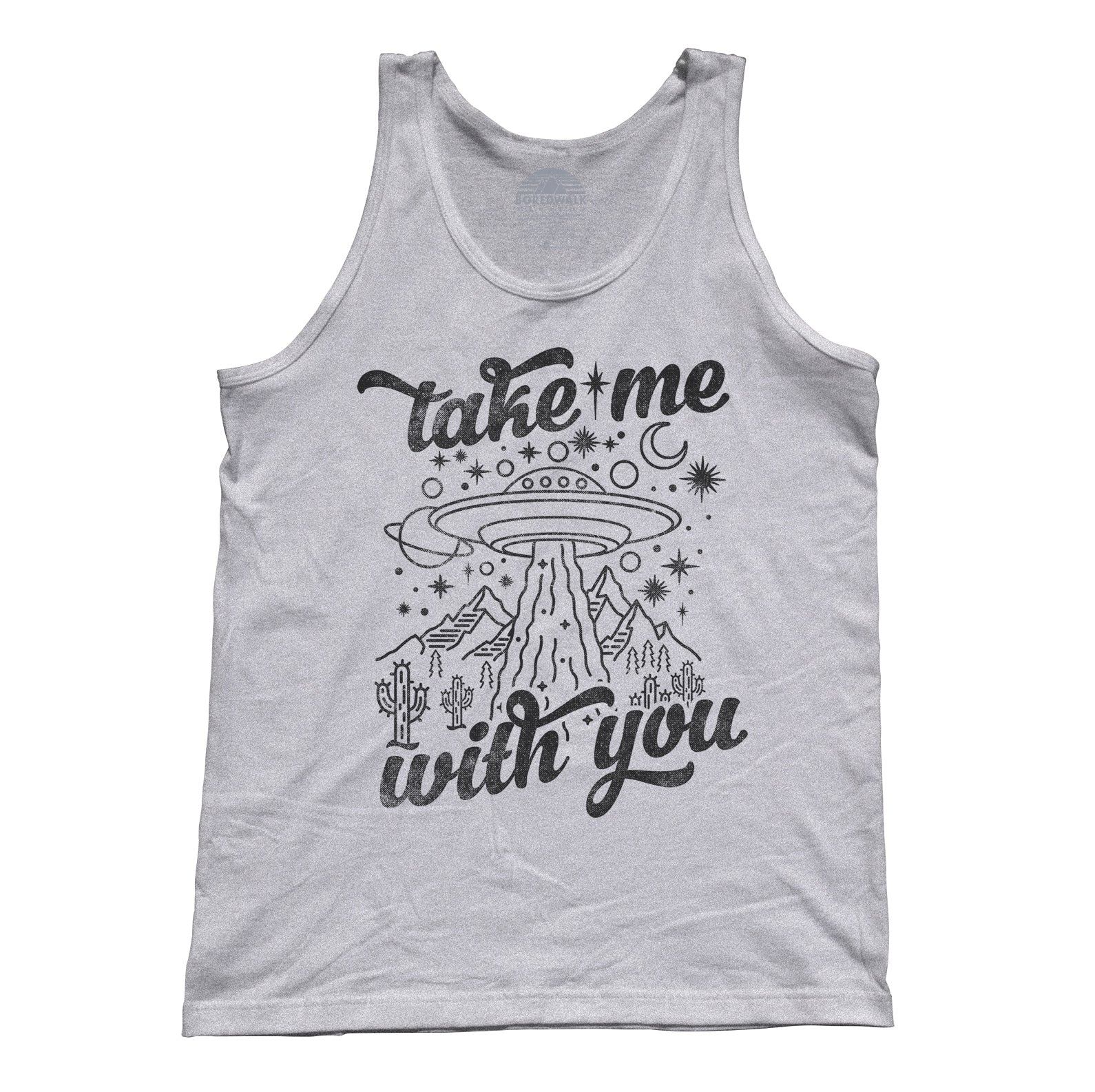 Unisex Take Me With You Alien UFO Shirt Tank Top