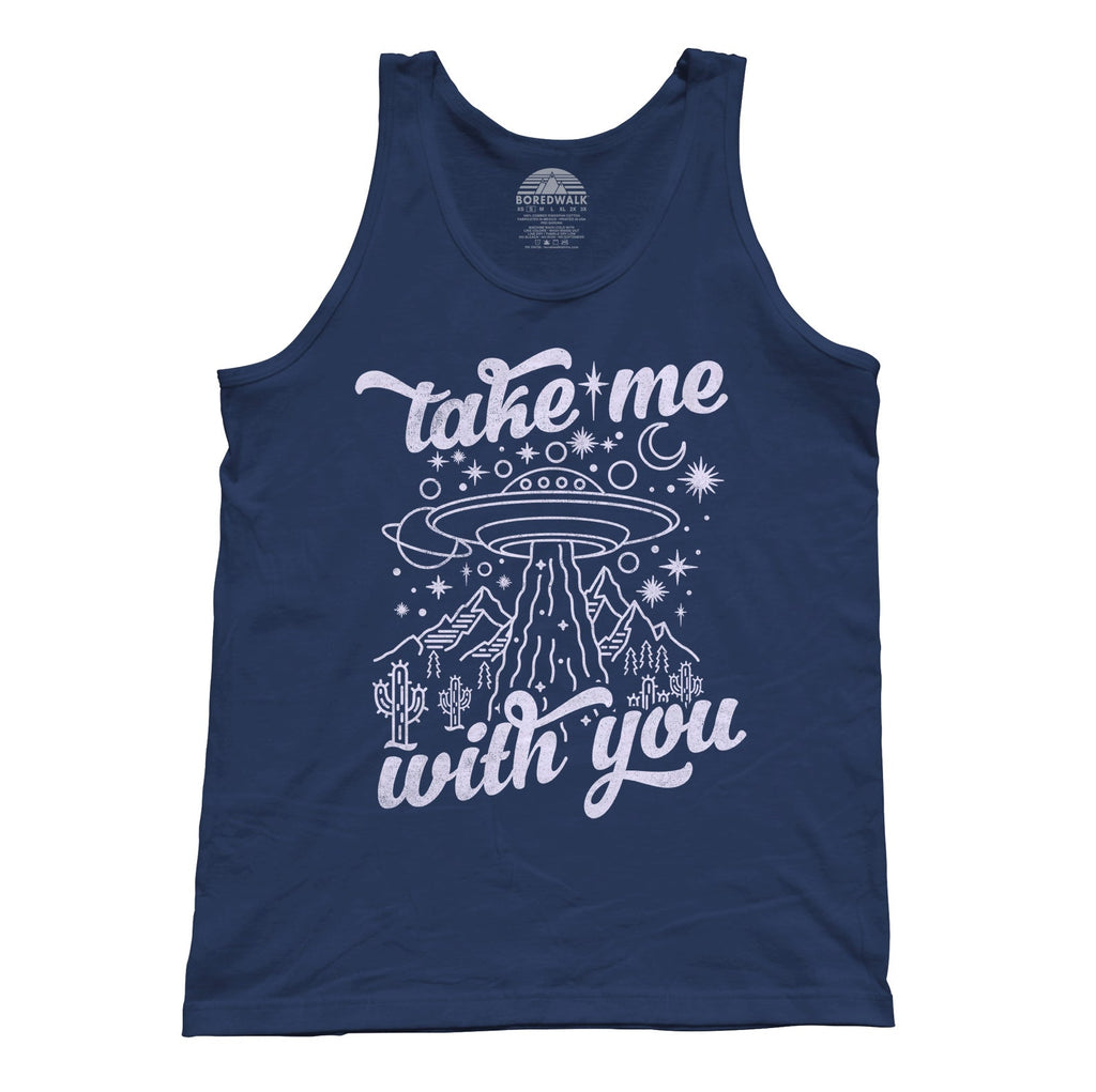 Unisex Take Me With You Alien UFO Shirt Tank Top
