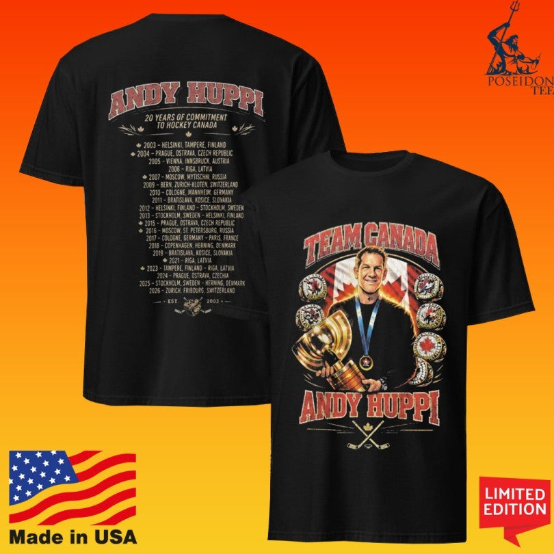 Team Canada Andy Huppi 20 Year T-shirt