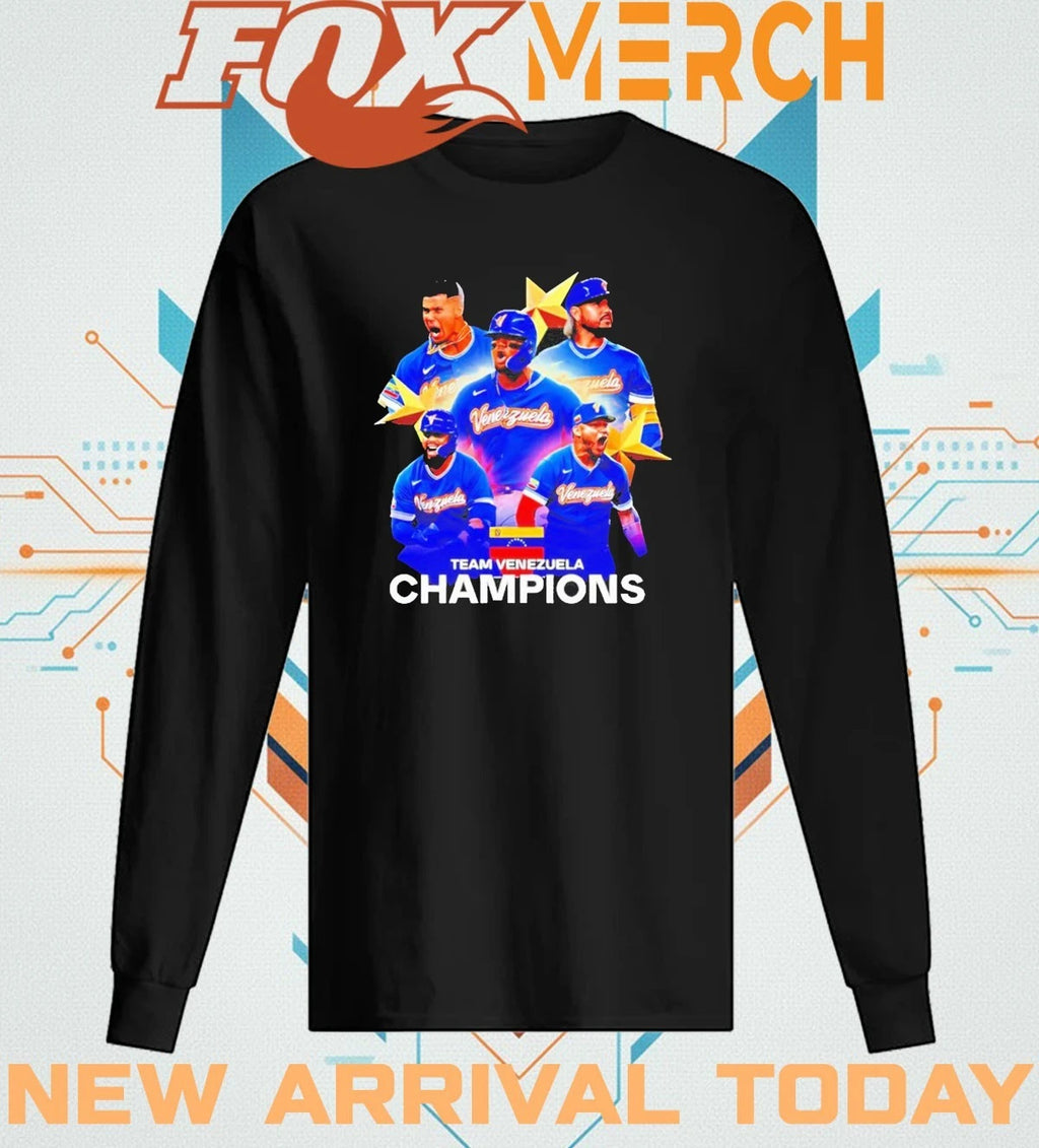 Team Venezuela baseball 2026 WBC Champions graphic t-shirt