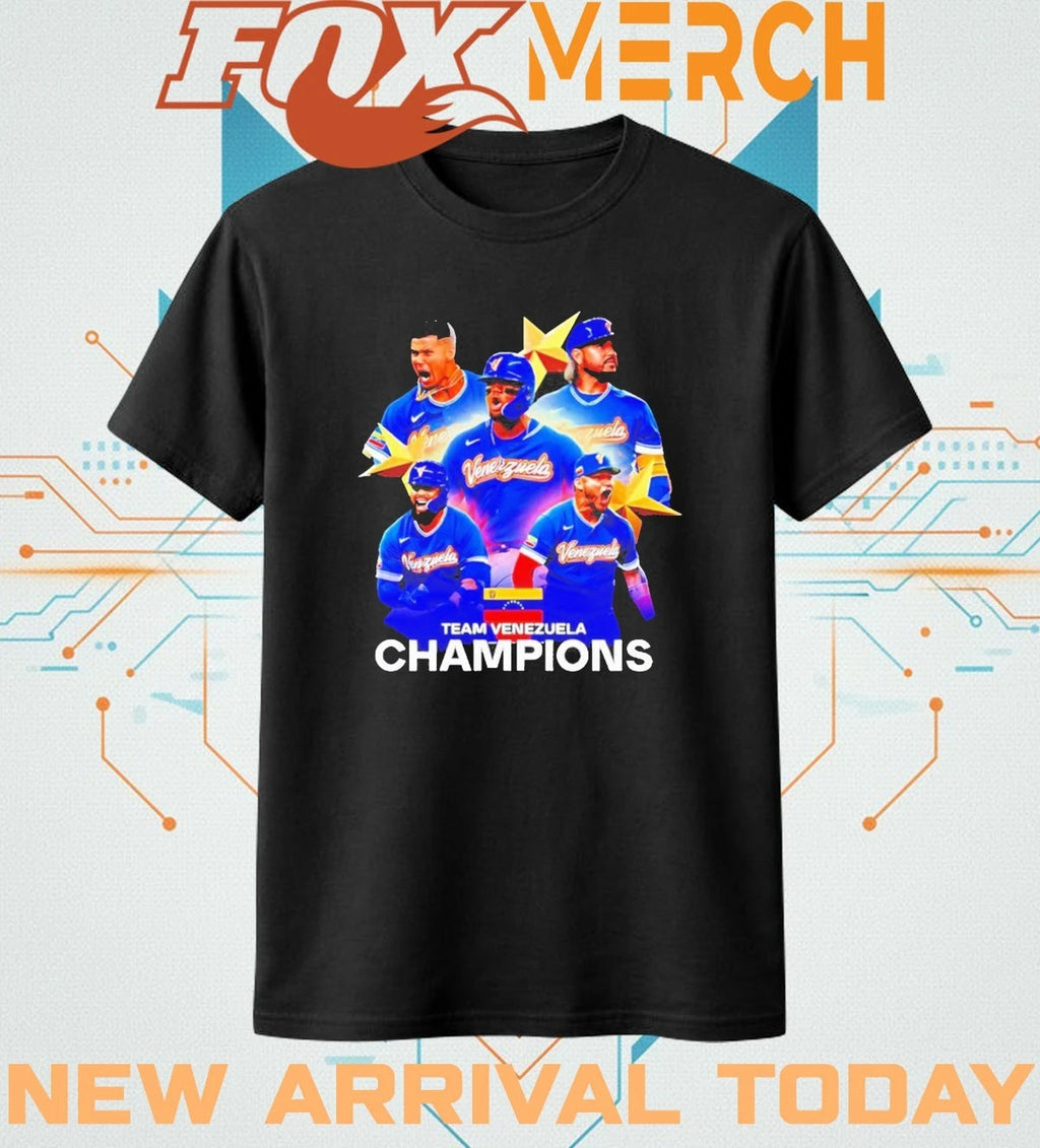 Team Venezuela baseball 2026 WBC Champions graphic t-shirt