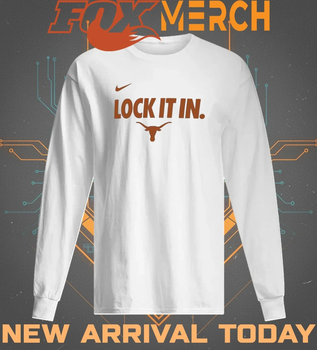 Texas Longhorns Lock It In 2026 On-Court Bench Legend Dri-FIT t-shirt