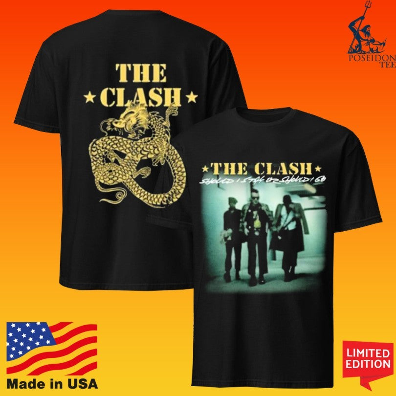 The Clash Should I Stay Or Should I Go Black Dragon T-shirt