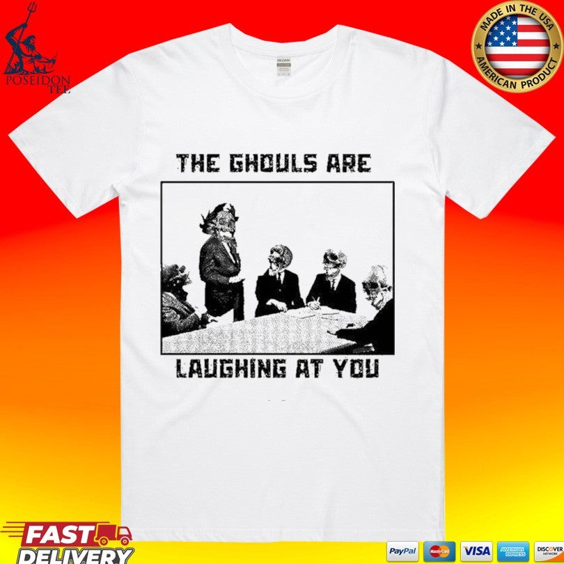The Ghouls Are Laughing At You Skeleton Corporate Meeting Grunge Edgy Graphic T-shirt