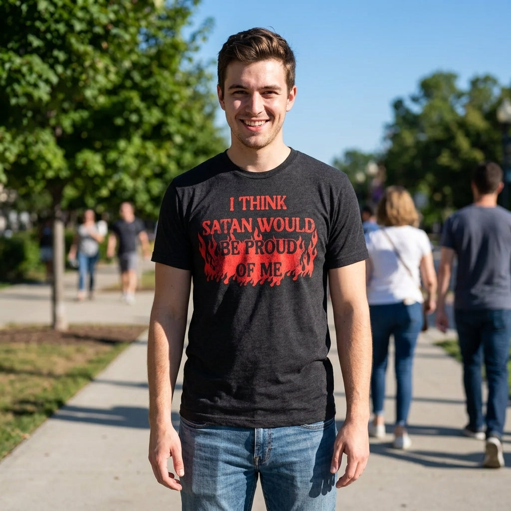 I Think Satan Would Be Proud Of Me Men's T Shirt