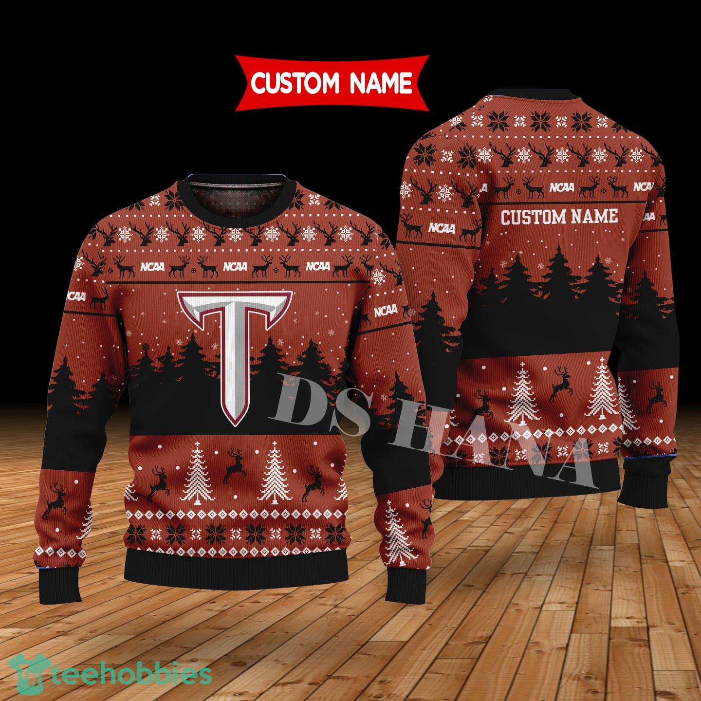 Toledo Rockets Custom Name Merry Xmas Sweater For Troy Trojans Fans Sweater
