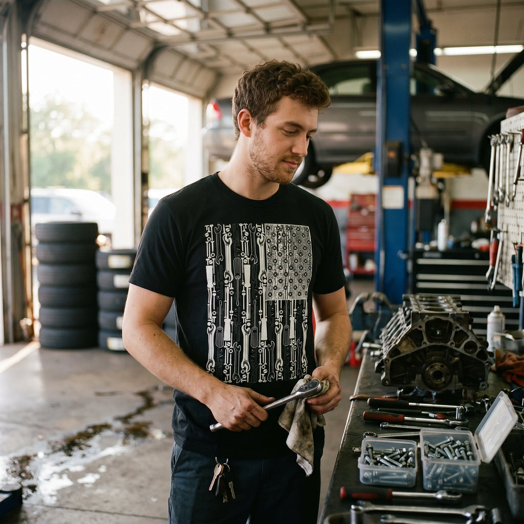 USA Flag Tools Men's T Shirt
