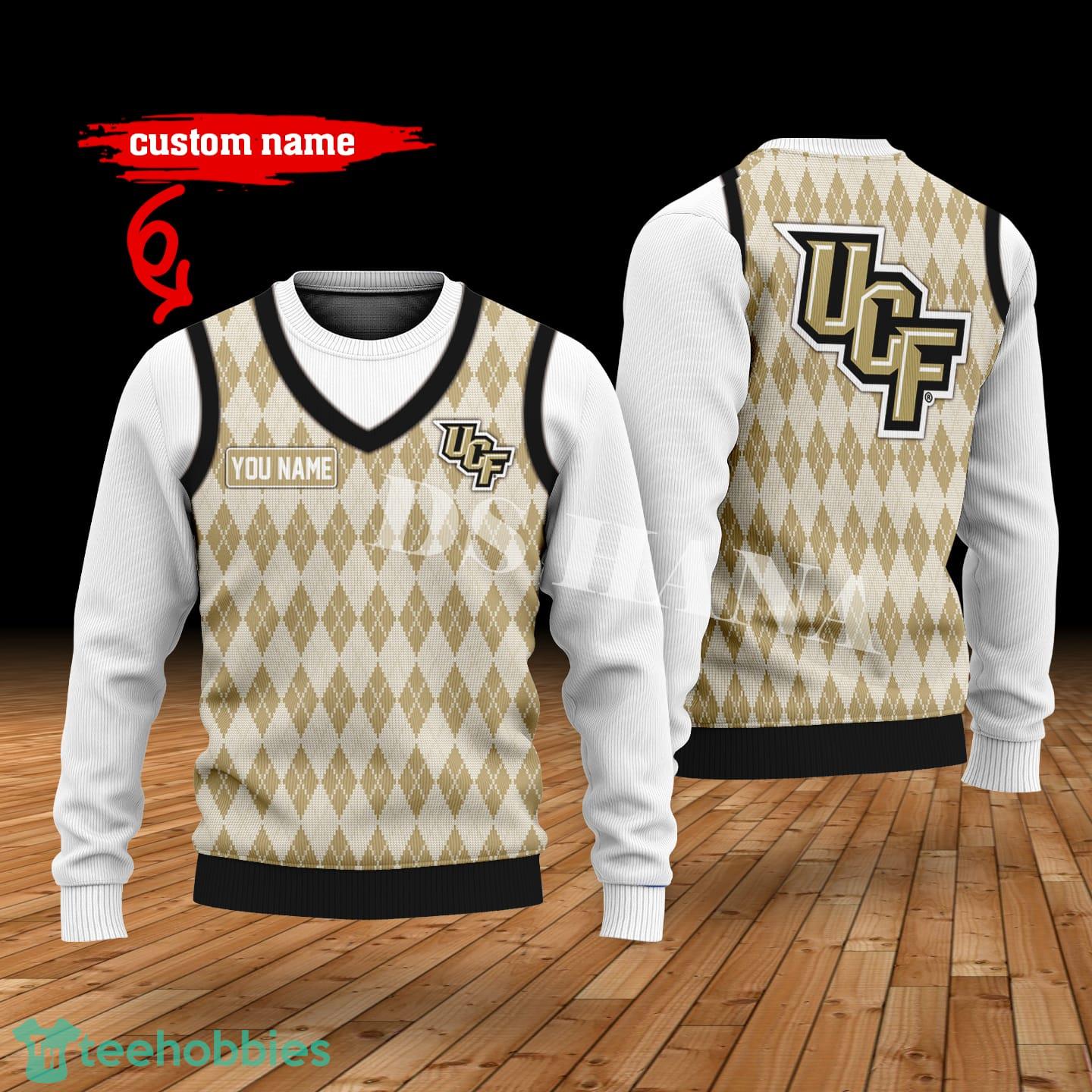 UCF Knights Custom Name New Style Sweater Ghile Style 3D Print Christmas Sweater