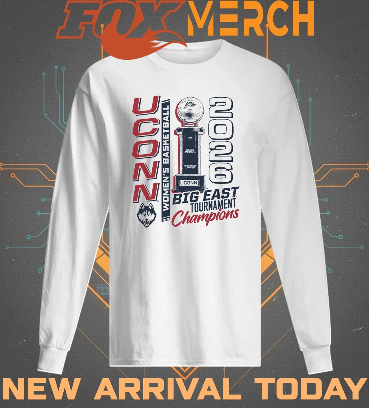 Uconn Huskies 2026 Big East Tournament Champions Trophy t-shirt