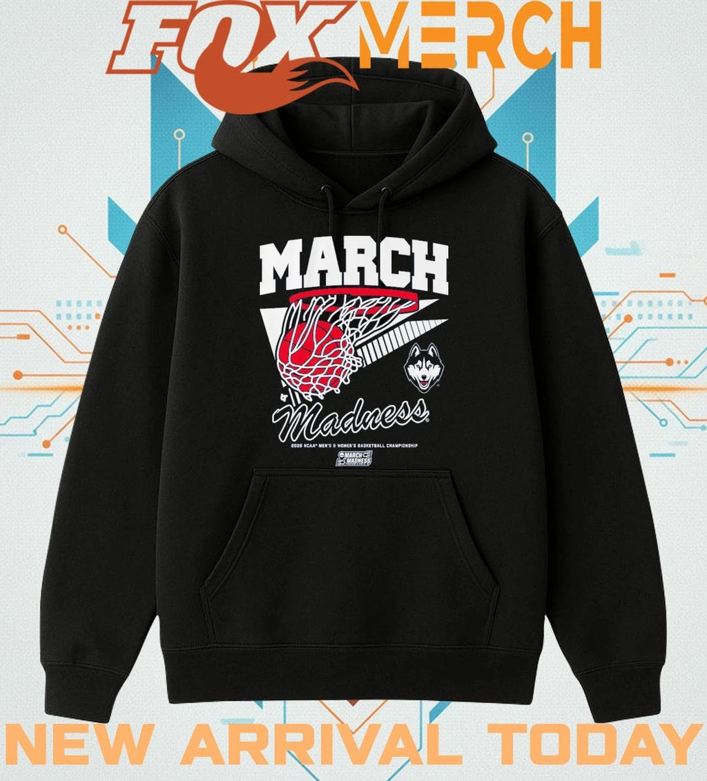 UConn Huskies MBB &amp; WBB 2026 March Madness Retro Swish t-shirt