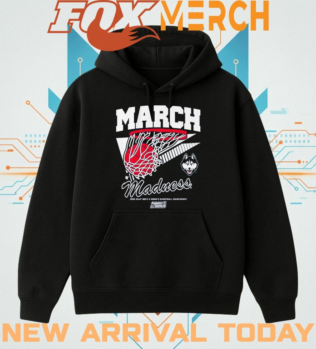 UConn Huskies MBB &amp; WBB 2026 March Madness Retro Swish t-shirt