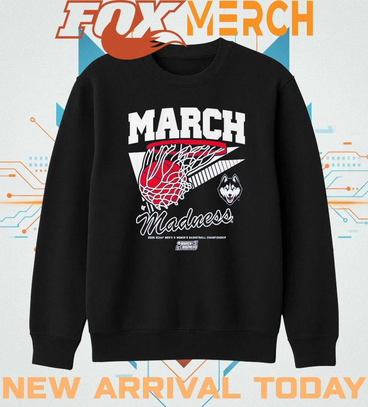 UConn Huskies MBB &amp; WBB 2026 March Madness Retro Swish t-shirt
