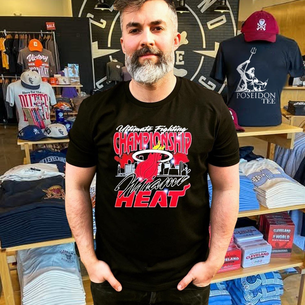 Ufc X Miami Heat Exclusive Event Merch Ufc 327 At Kaseya Center T-shirt