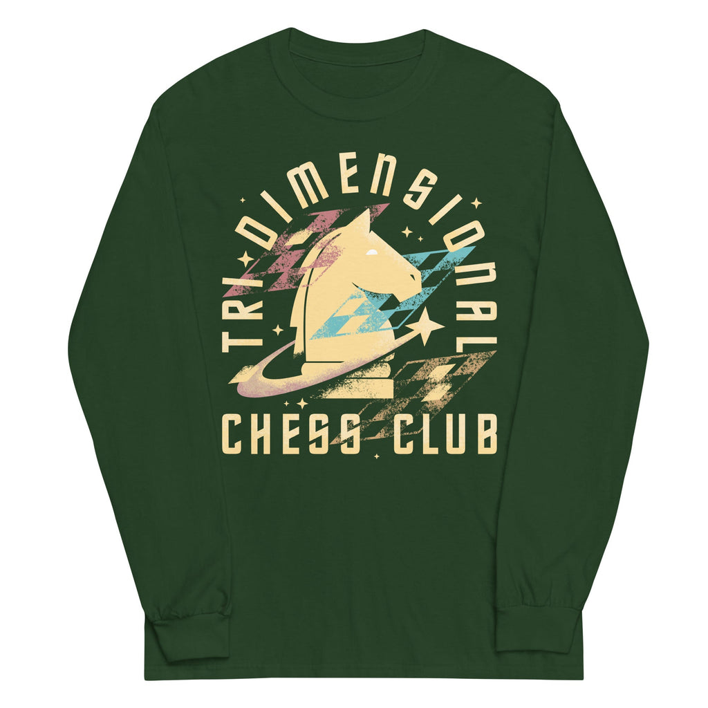 Tri-Dimensional Chess Club Unisex Long Sleeve Tee