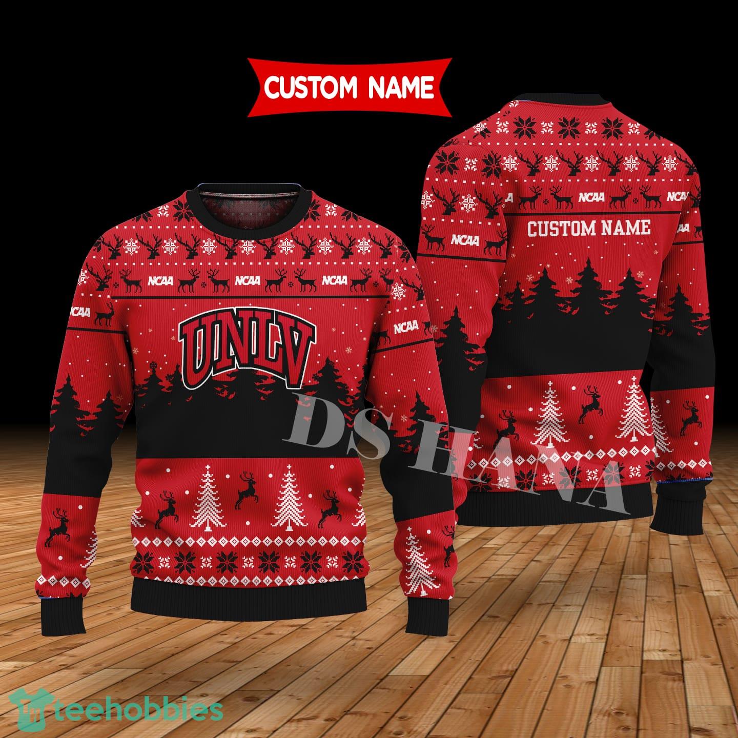 UNLV Rebels Custom Name Merry Xmas Sweater For UNLV Rebels Fans Sweater