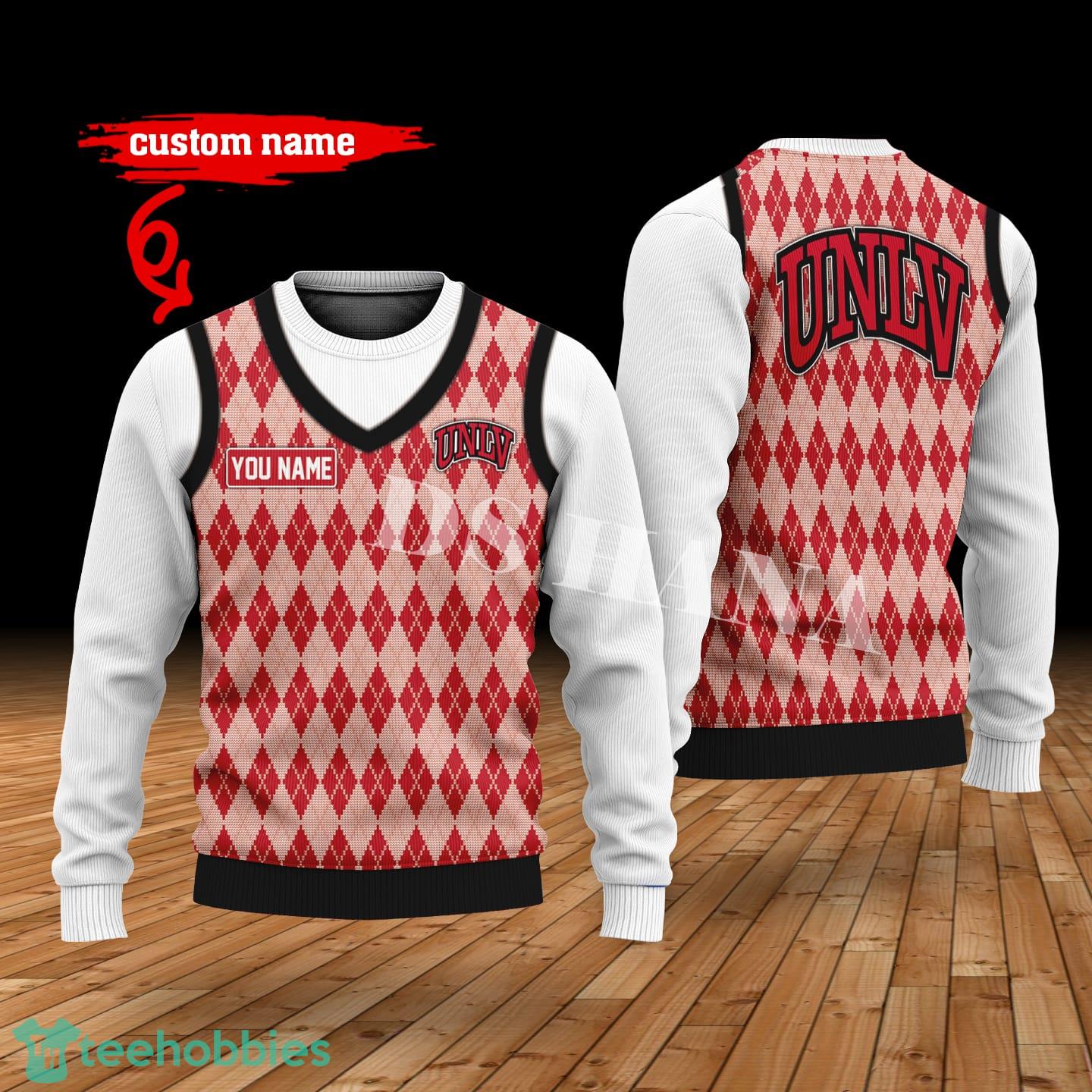 UNLV Rebels Custom Name New Style Sweater Ghile Style 3D Print Christmas Sweater
