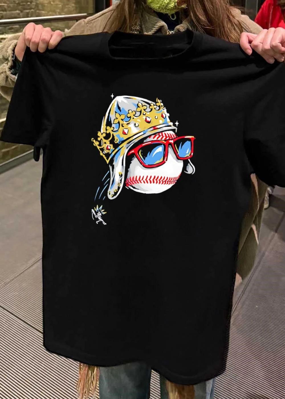 King Crown Baseball With Sunglasses Helmet shirt