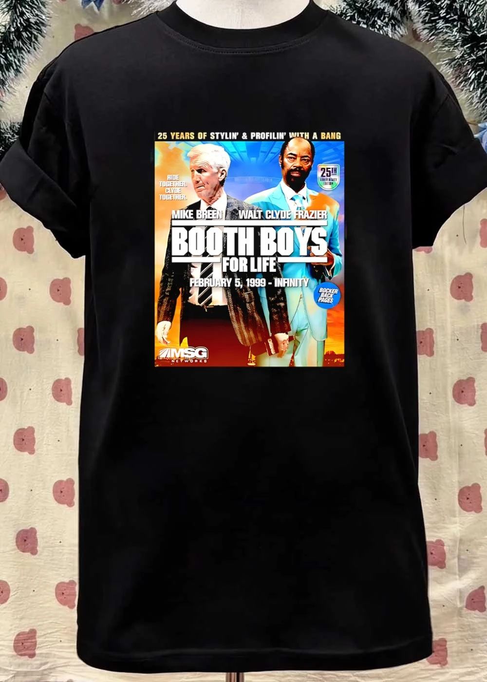 25th Anniversary Edition Booth Boys for Life Mike Breen Walt Clyde Frazier Shirt