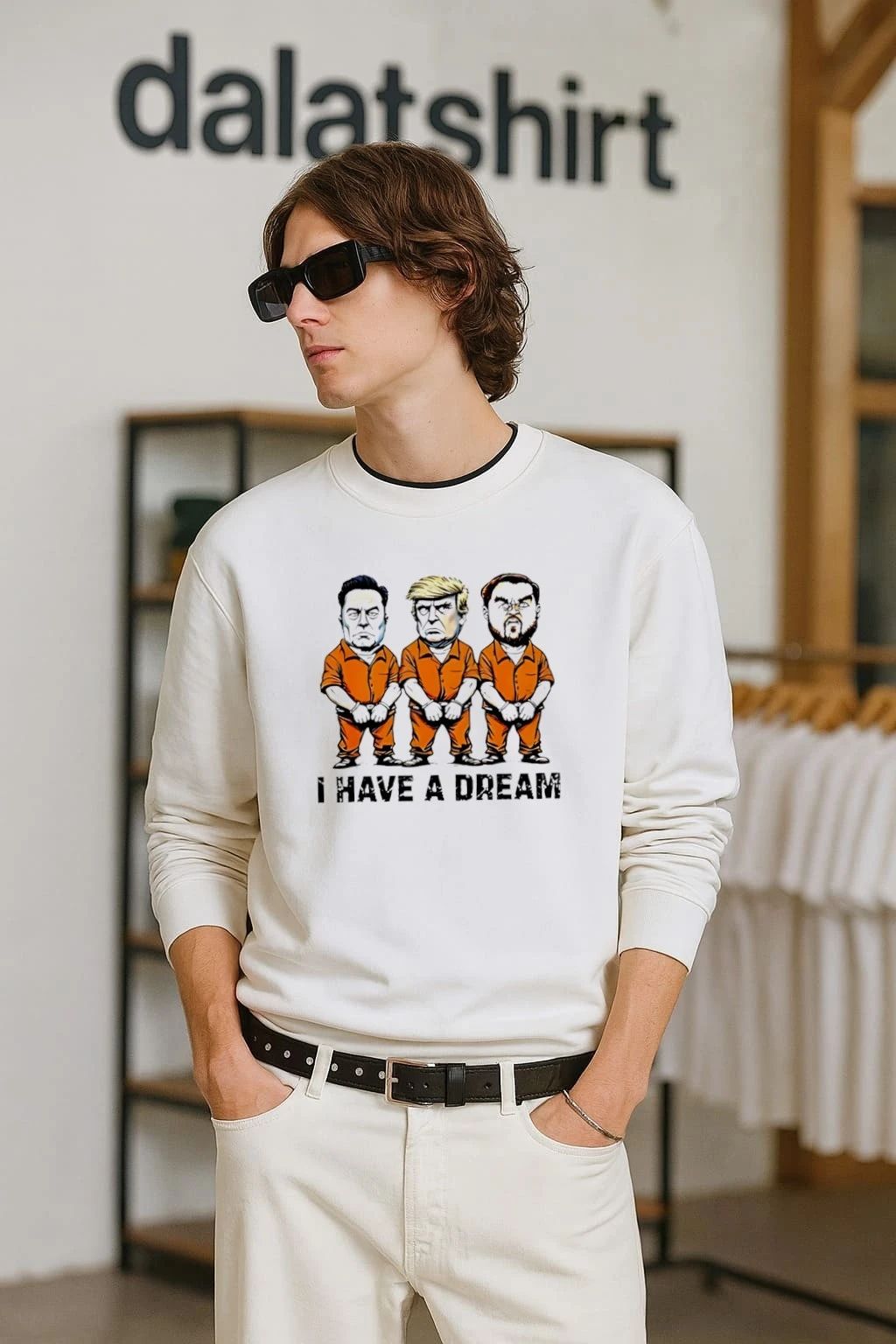 Donald Trump Elon Musk I Have a Dream cartoon shirt
