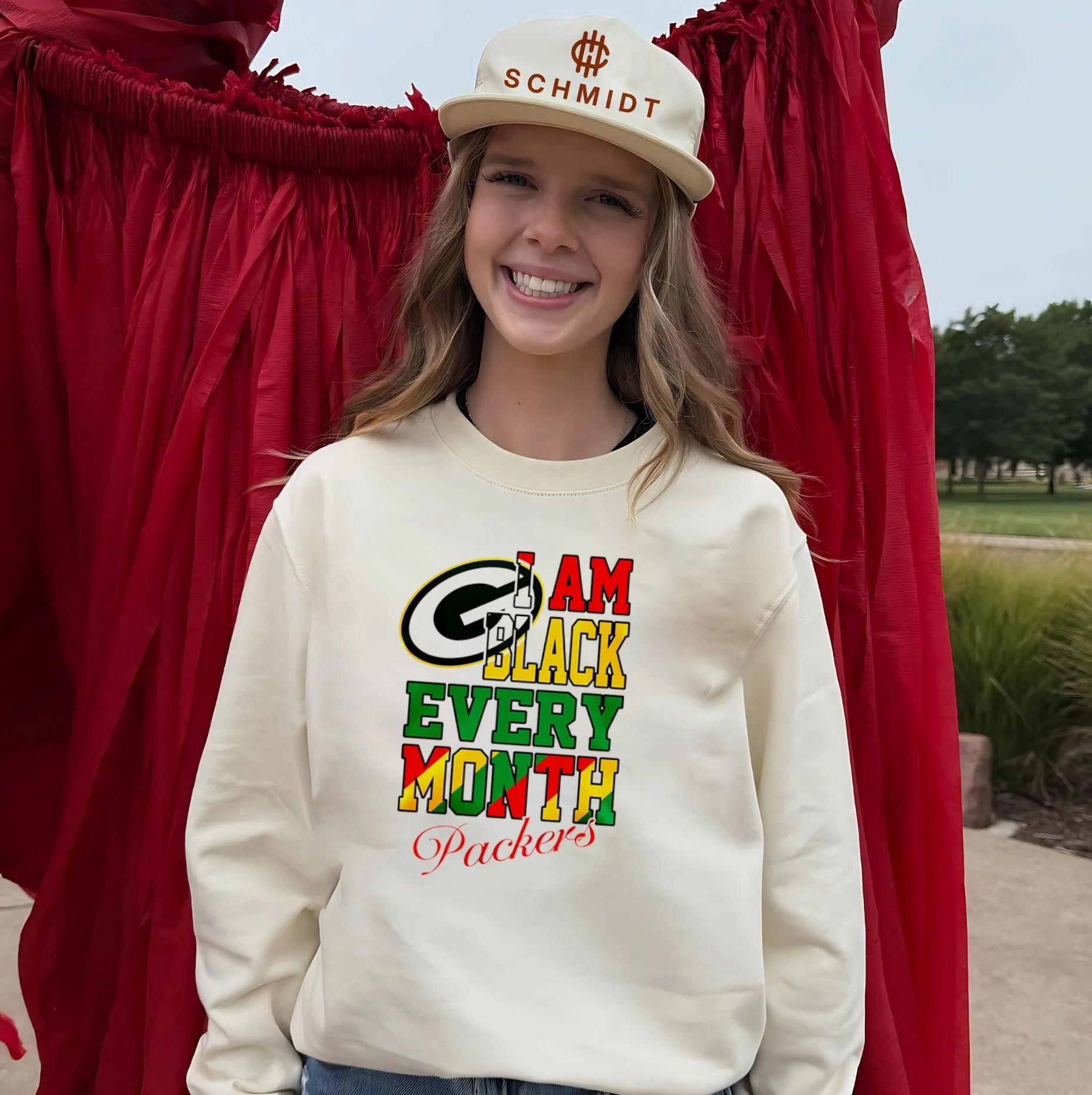 Green Bay Packers I am Black Every Month logo shirt